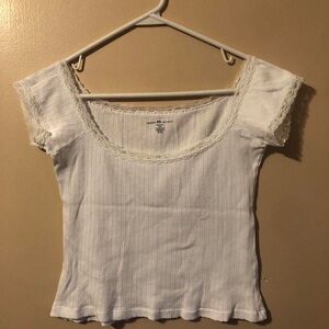 Brandy Melville Lace Trim Top